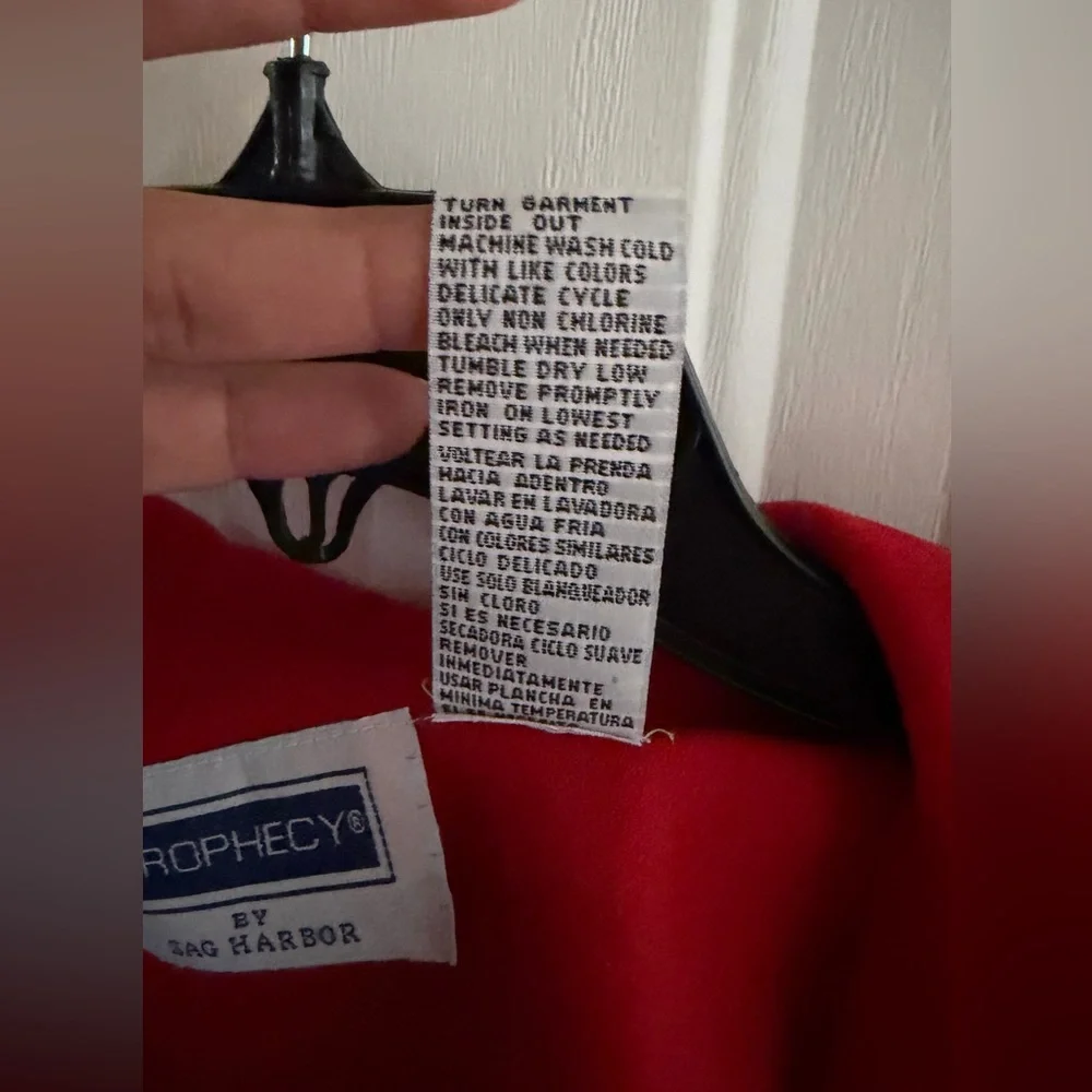 PROPHECY, Women’s Blazer- by Sag Harbor Red Lightweight Zip Front, SIZE 8 ❤️ - Picture 5 of 11